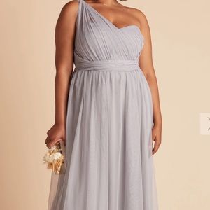 NEVER USED - birds grey bridesmaid dress!